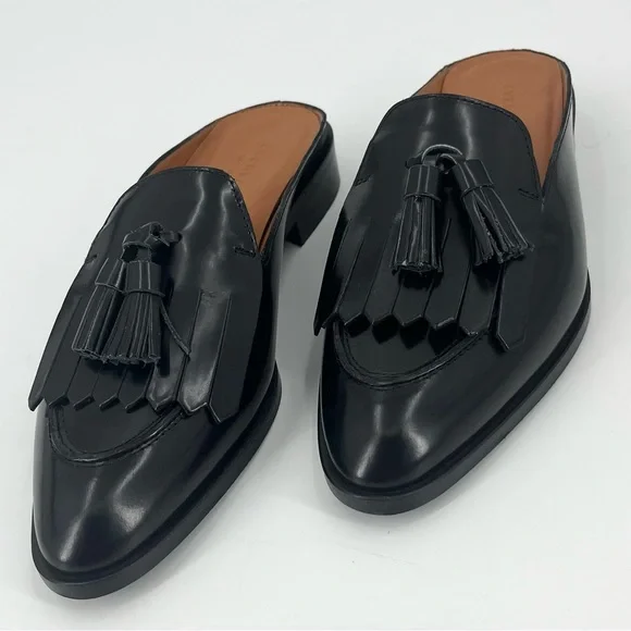 EVERLANE The Modern Tassel Loafer Mule in Black Italian Leather Slip On 8.5 NEW - Picture 11 of 15